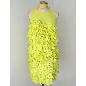 Robert Rodriguez yellow/green ruffle dress